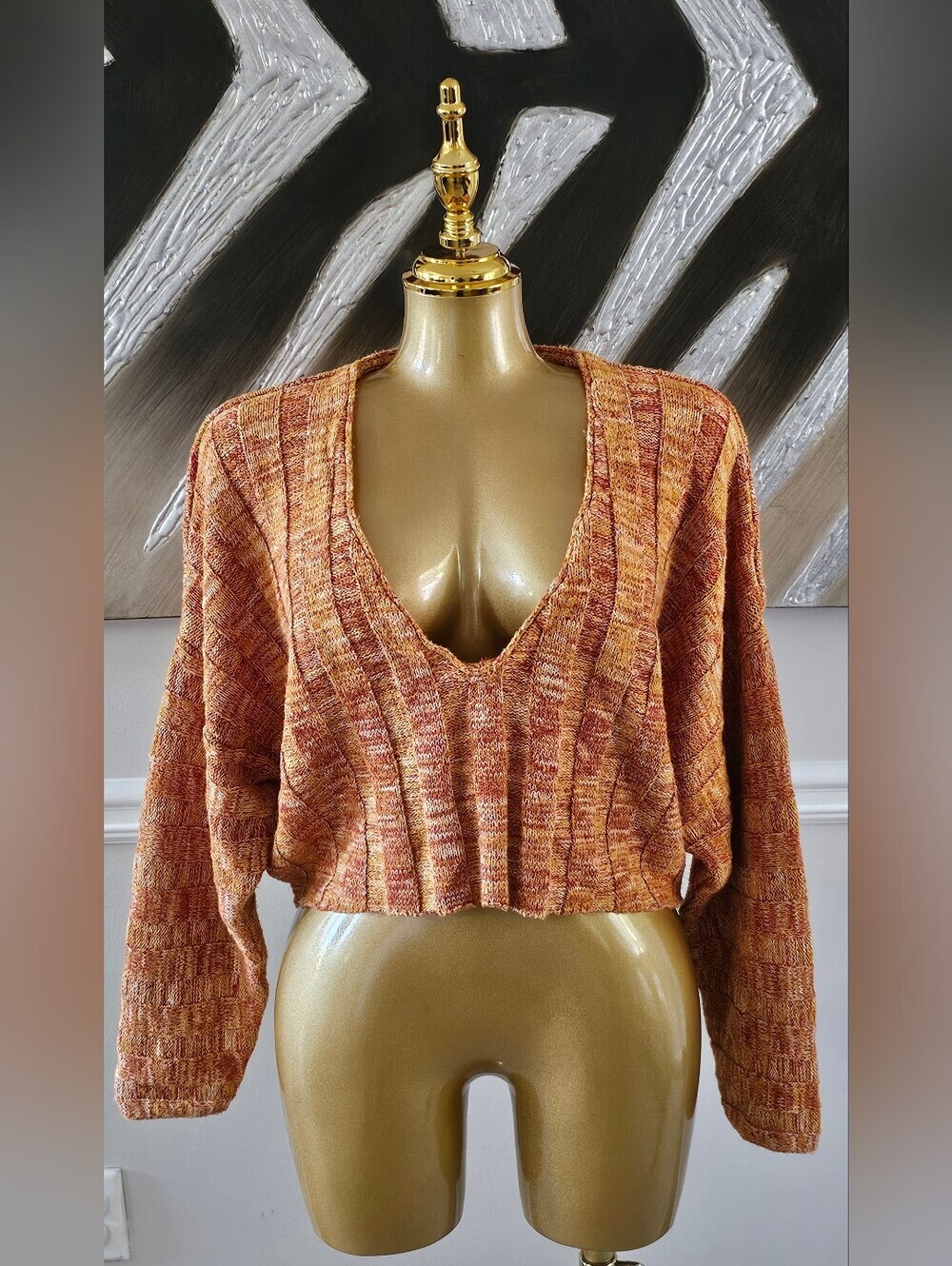Prettyknit USA Womens Small Brown Ribbed Knit Spaghetti Strap Jumpsuit Catsuit